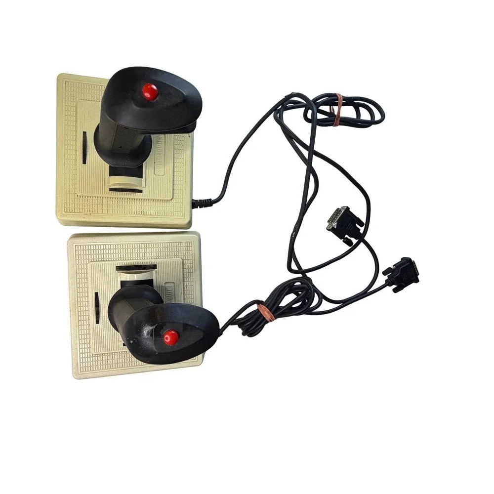 Vtg CH Products FlightStick Joystick Pair 15-Pin Game Port Retro PC Gaming Gamer